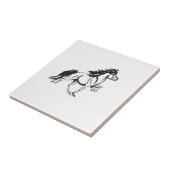 IJslandse paarden Tegeltje (Zijkant)