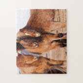 IJslandse paarden tijdens de winter Legpuzzel (Verticaal)