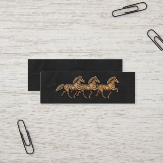 IJslandse paarden uit de jaren dertig Mini Visitekaartje (Voorkant / Achterkant in situ)