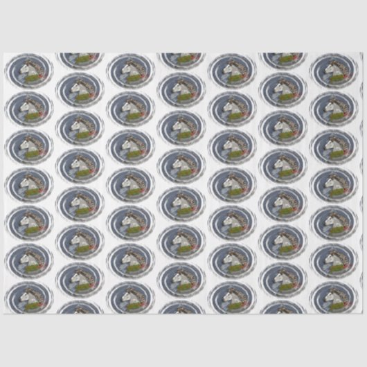 IJslandse paarden voor de Feestdagen Tissuepapier (Voorkant)