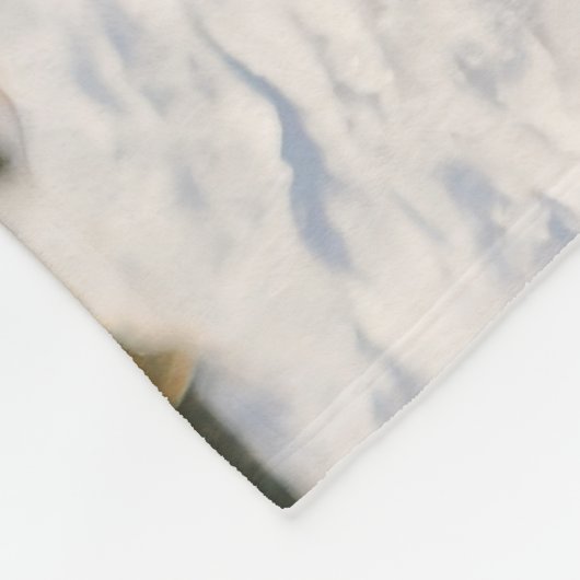 IJslandse paardenfokkerij op sneeuwfoto Fleece Deken (Hoek)