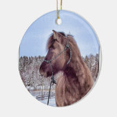 IJslandse paardenkracht Keramisch Ornament (Links)