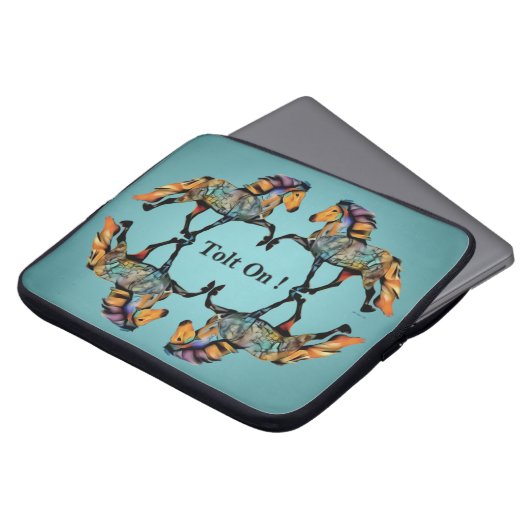 IJslandse paardenkunst ~ Tolt on! Laptop Sleeve (Voorkant top)