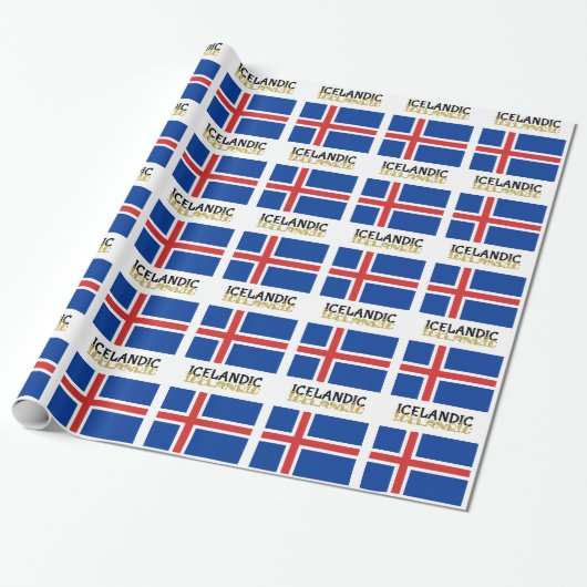 IJslandse paardenvlag Cadeaupapier (Uitgerold)