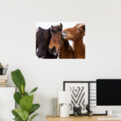 IJslandse paardenvrienden Poster (Thuiskantoor)