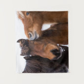 IJslandse paardenvrienden Wandkleed (Voorkant)