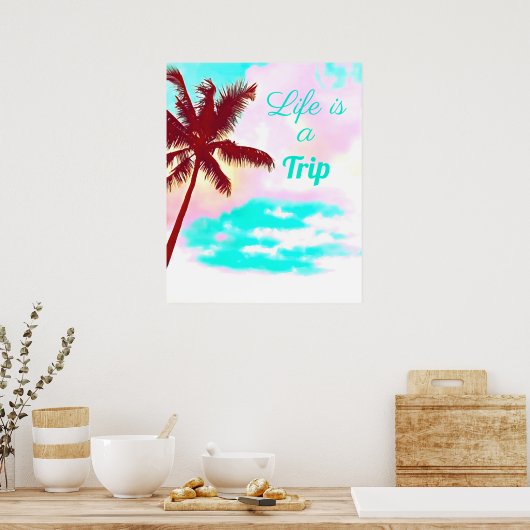 IJslandse palmbomen Poster (Keuken)