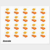 IJslandse papaver-Stickers Ronde Sticker (Vel)