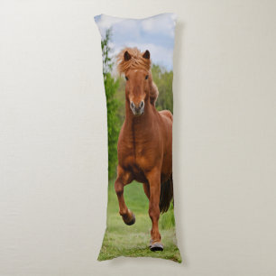 IJslandse Pony bij een Tölt Funny Photo Horse Lov Lichaamskussen