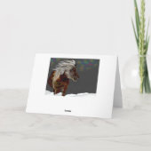 IJslandse Pony Feestdagen Kaart (Achterkant)