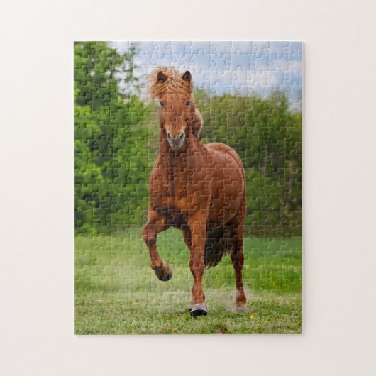 IJslandse Pony loopt Tölt Funny Photo Horse Lovers Legpuzzel (Verticaal)