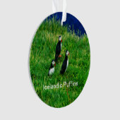 IJslandse Puffins in de zomer Ornament (voorkant)