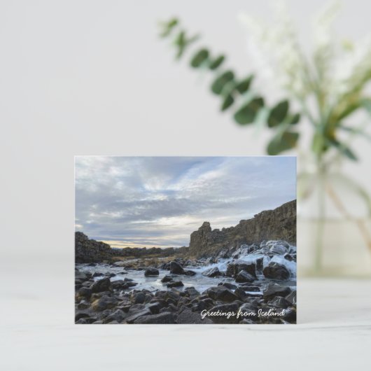 IJslandse rivier - Briefkaart (Staand voorkant)