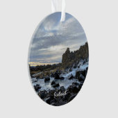 IJslandse rivier - keramische sierplant Ornament (voorkant)