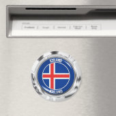 IJslandse Ronde Emblem Magneet (Insitu (Vaatwasser))
