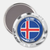IJslandse Ronde Emblem Magneet (Voorkant / Achterkant)
