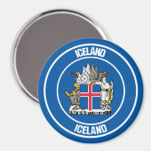IJslandse Ronde Emblem Magneet (Voorkant / Achterkant)