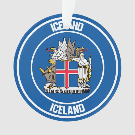 IJslandse Ronde Emblem Ornament (voorkant)