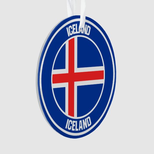 IJslandse Ronde Emblem Ornament (voorkant)