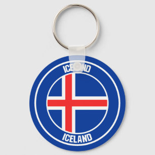 IJslandse Ronde Emblem Sleutelhanger
