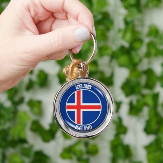 IJslandse Ronde Emblem Sleutelhanger (Hand)