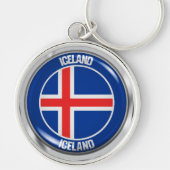 IJslandse Ronde Emblem Sleutelhanger (Voorkant)