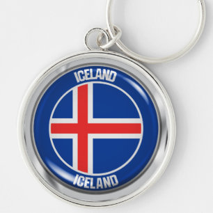 IJslandse Ronde Emblem Sleutelhanger