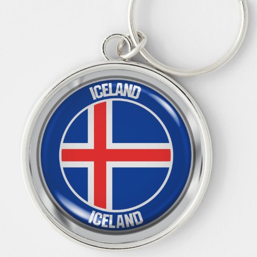 IJslandse Ronde Emblem Sleutelhanger (Voorkant)