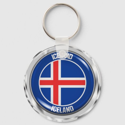 IJslandse Ronde Emblem Sleutelhanger (Voorkant)