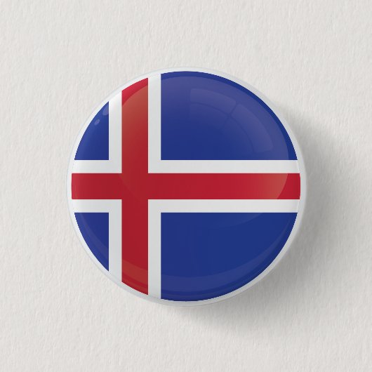 IJslandse ronde-pictogramvlag Ronde Button 3,2 Cm (Voorkant)
