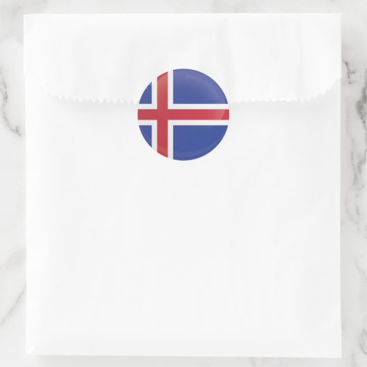 IJslandse ronde-pictogramvlag Ronde Sticker (Tas)