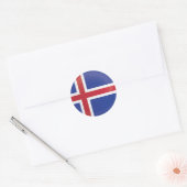 IJslandse ronde-pictogramvlag Ronde Sticker (Envelop)