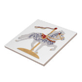 IJslandse Roos Scroll Carrousel Tegeltje (Zijkant)