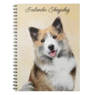 IJslandse Schaapshond Schilderij - Originele Hond Notitieboek