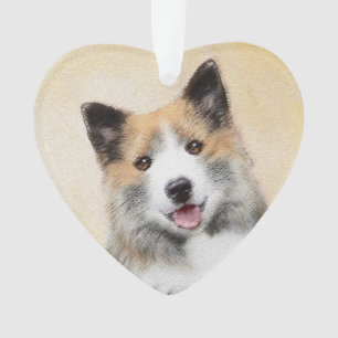 IJslandse Schaapshond Schilderij - Originele Hond  Ornament