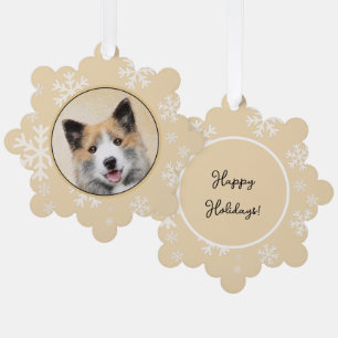 IJslandse Schaapshond Schilderij - Originele Hond  Ornament Kaart