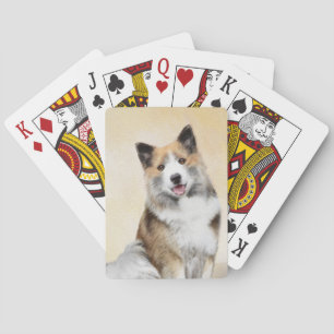IJslandse scharnierschildering - Oorspronkelijke h Pokerkaarten