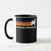  IJslandse Sheepdog Retro mam Dad Dog Mok (Links)