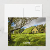 IJslandse Turfkerk Briefkaart (Voorkant / Achterkant)