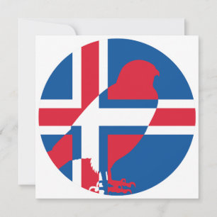 IJslandse valk Gyrfalcon IJslands nationaal dier Kaart