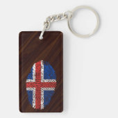 IJslandse vingerafdrukvlag Sleutelhanger (achterkant)