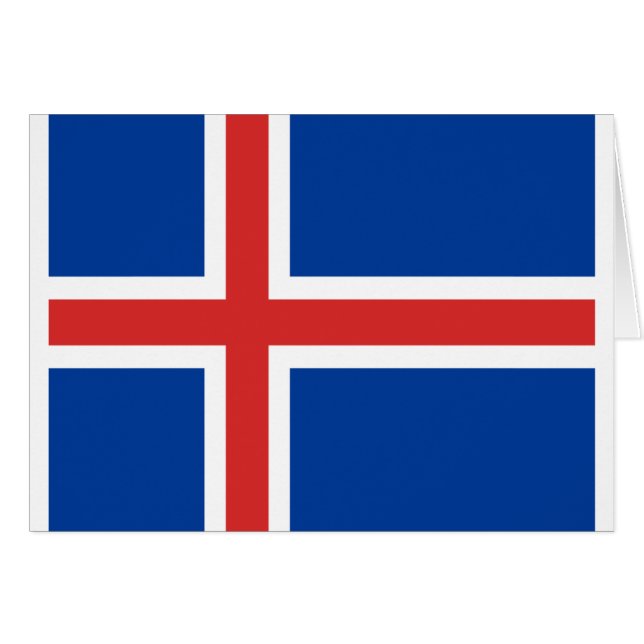 IJslandse vlag (Voorkant Horizontaal)