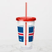 IJslandse vlag Acryl Drinkbeker (Rechts)