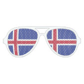 IJslandse vlag Aviator Zonnebril (Voorkant)