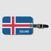 IJslandse vlag Bagagelabel (Voorkant (horizontaal))