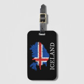 IJslandse vlag Bagagelabel (Voorkant (verticaal))
