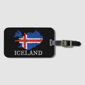 IJslandse vlag Bagagelabel (Voorkant (horizontaal))