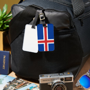 IJslandse vlag Bagagelabel