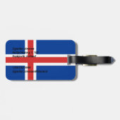IJslandse vlag Bagagelabel (Achterkant horizontaal)