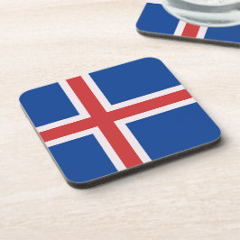 IJslandse vlag Bier Onderzetter